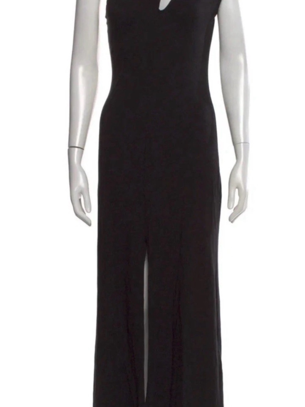 Reformation Saravea Midi Dress Black One Shoulder Cutout Asymmetrical Stretch XS